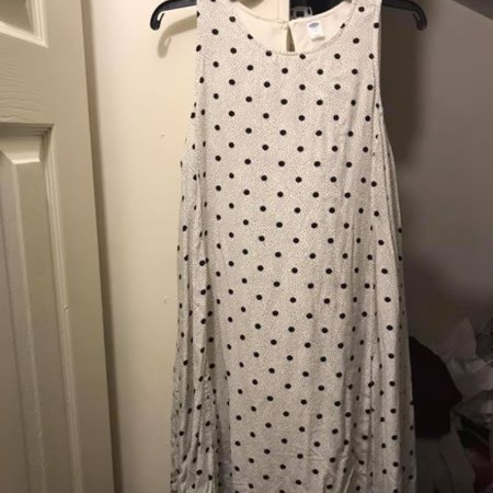 White Polka Dotted Dress